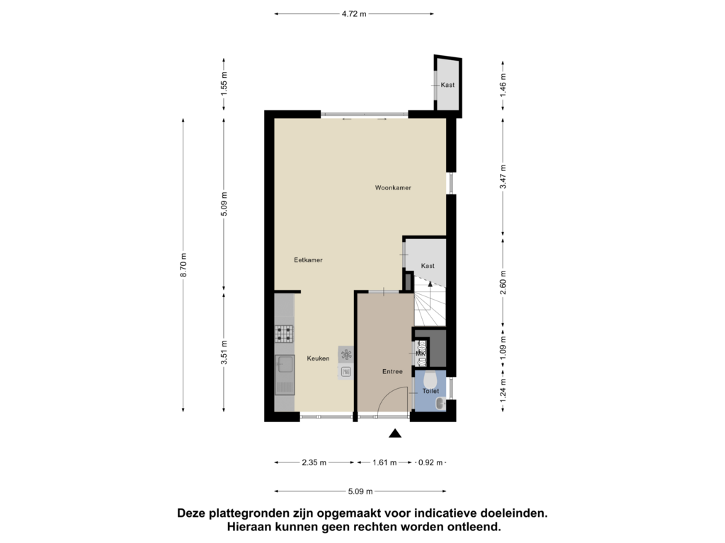 View floorplan of Begane Grond of Bennekomseberg 11