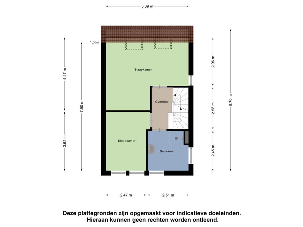 View floorplan of Eerste Verdieping of Bennekomseberg 11