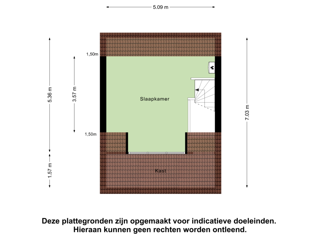 View floorplan of Tweede Verdieping of Bennekomseberg 11