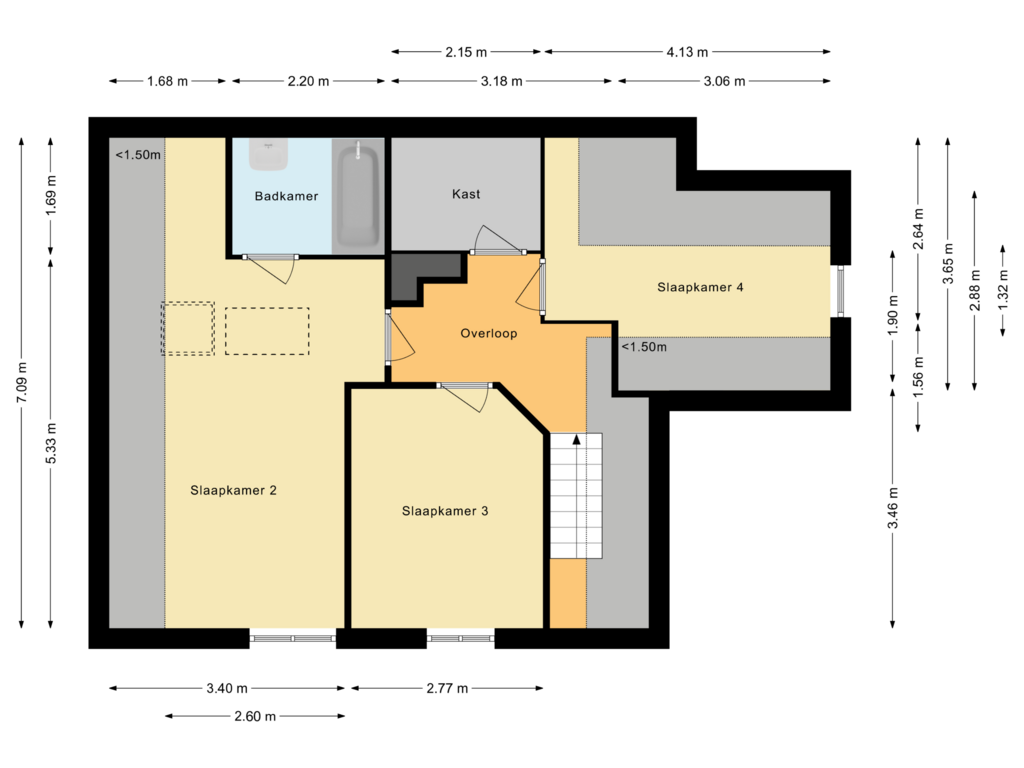 Bekijk plattegrond van Eerste verdieping van Berkenweg 21