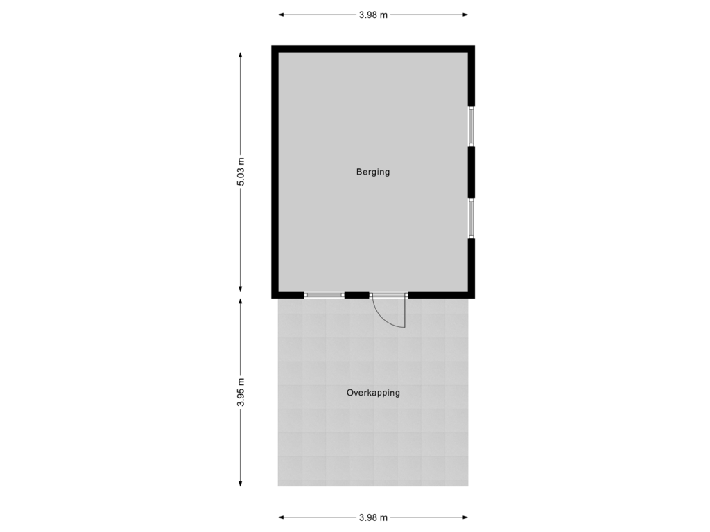 Bekijk plattegrond van Berging van Berkenweg 21