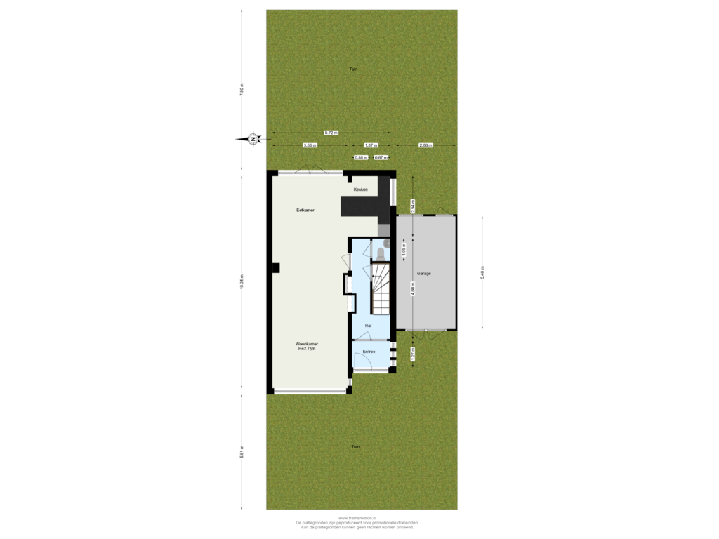 Bekijk plattegrond van Begane Grond tuin van Larikslaan 149