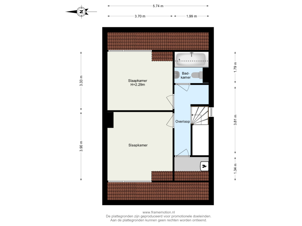 Bekijk plattegrond van Verdieping 2 van Larikslaan 149