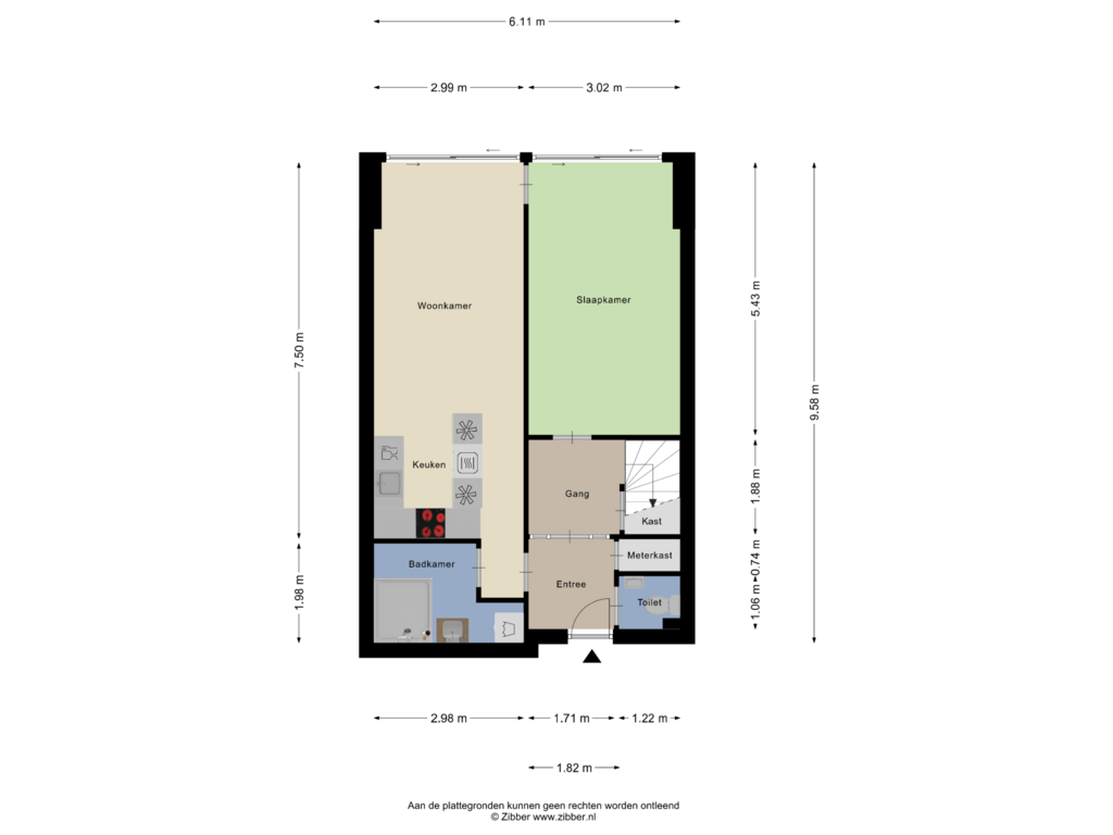 View floorplan of Begane Grond of Fjord 82