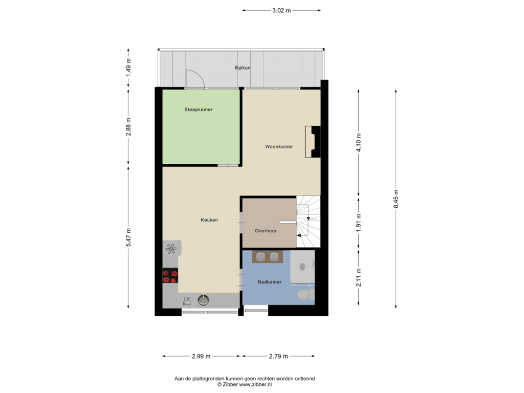 View floorplan of Eerste Verdieping of Fjord 82