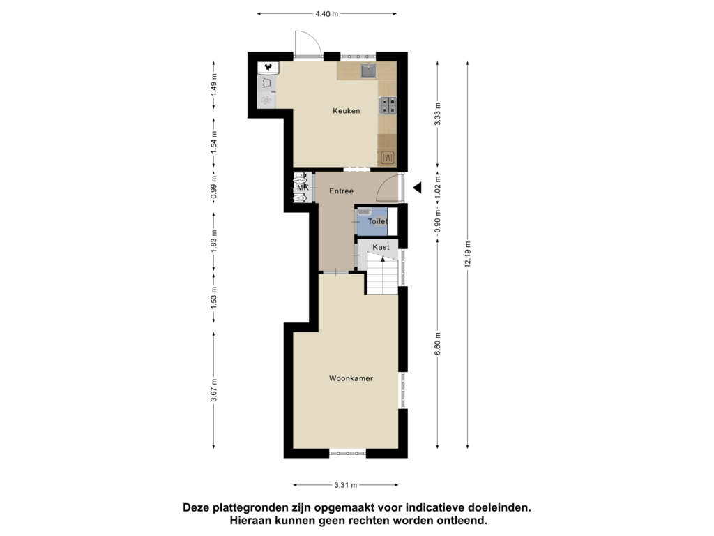 Bekijk plattegrond van Begane Grond van Vlijtseweg 47