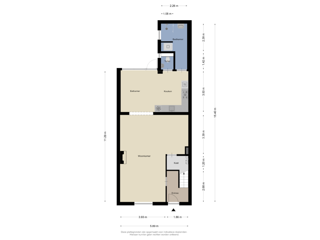 View floorplan of Begane Grond of Berghemseweg 56