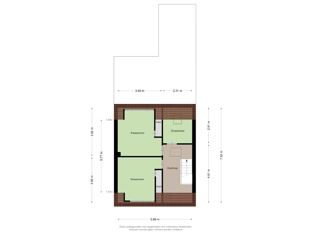 View floorplan of Eerste Verdieping of Berghemseweg 56