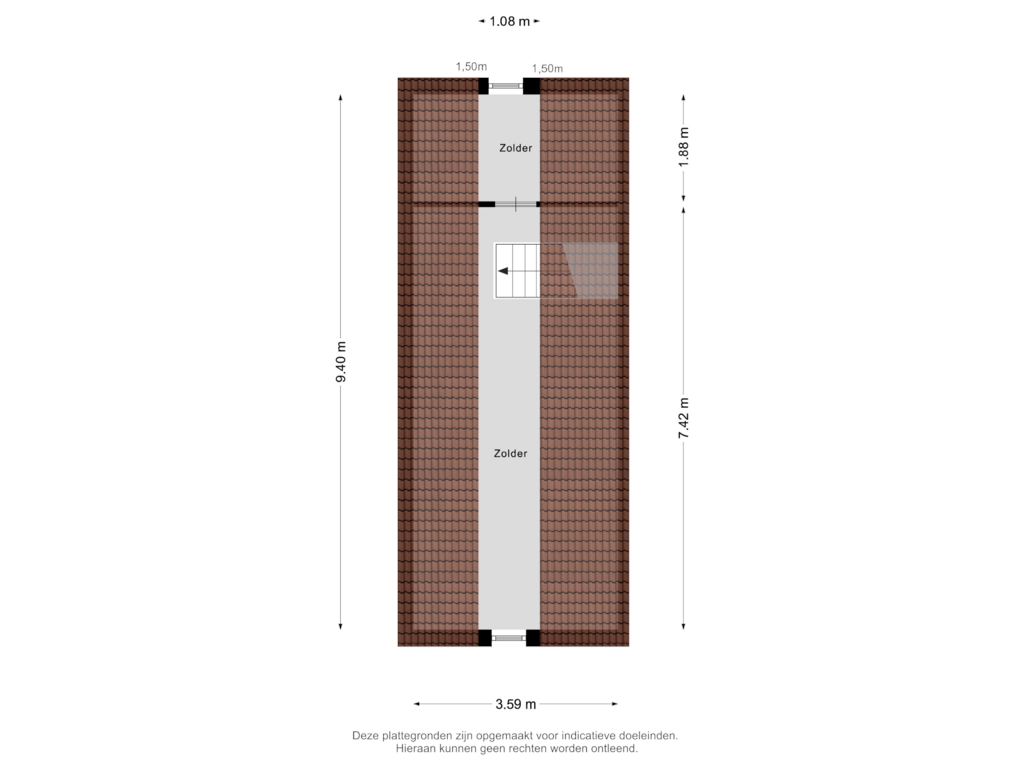 View floorplan of Garage  Zolder of Berghemseweg 56