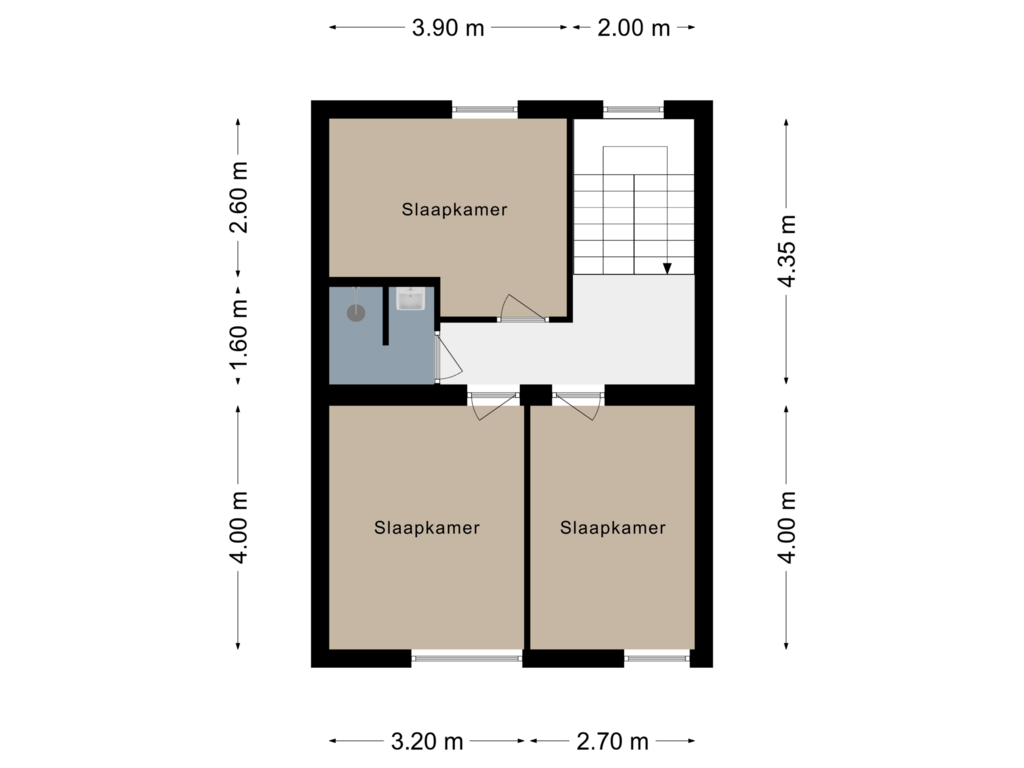 Bekijk plattegrond van Verdieping 1 van Dorpstraat 14