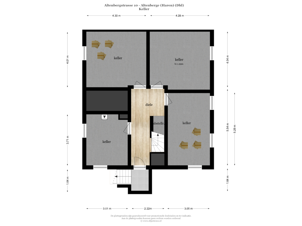 Bekijk plattegrond van Keller van Altenberger Straße 10