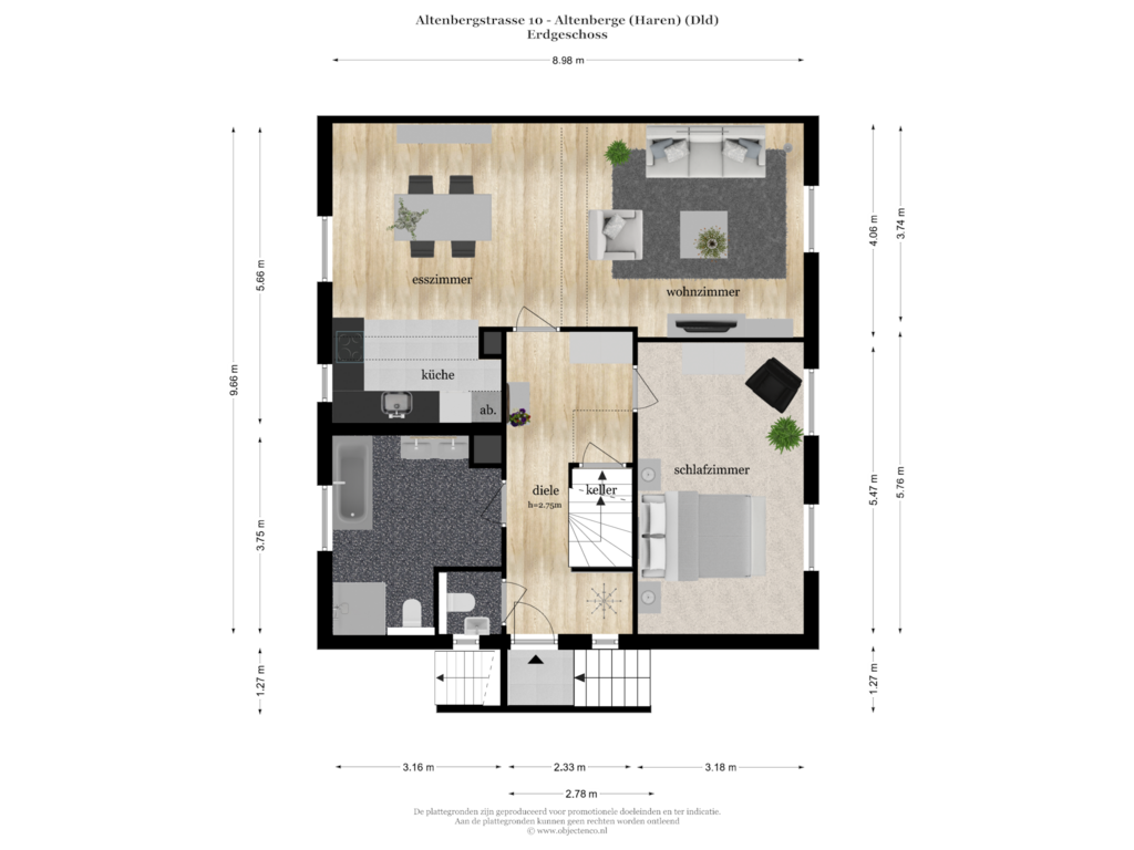 Bekijk plattegrond van Erdgeschoss van Altenberger Straße 10