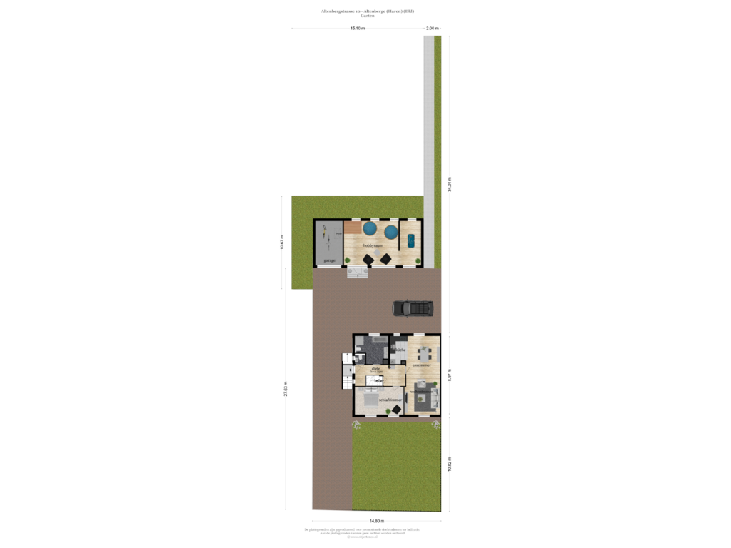 Bekijk plattegrond van Garten van Altenberger Straße 10