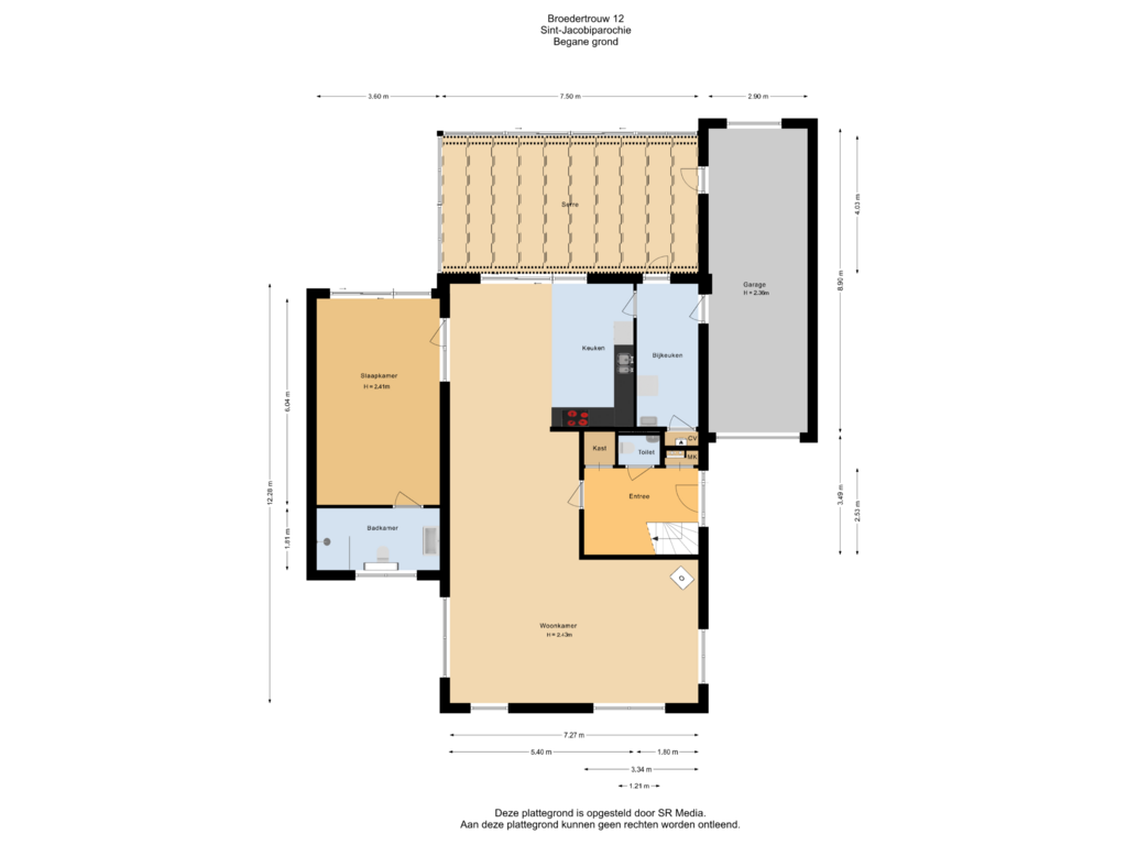 Bekijk plattegrond van Begane grond van Broedertrouw 12