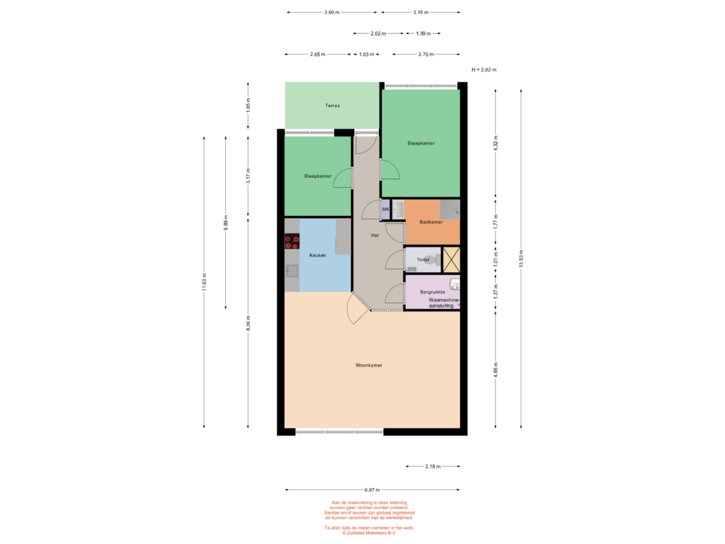 View floorplan of Zuidplein 564 - 3e verdieping of Zuidplein 564