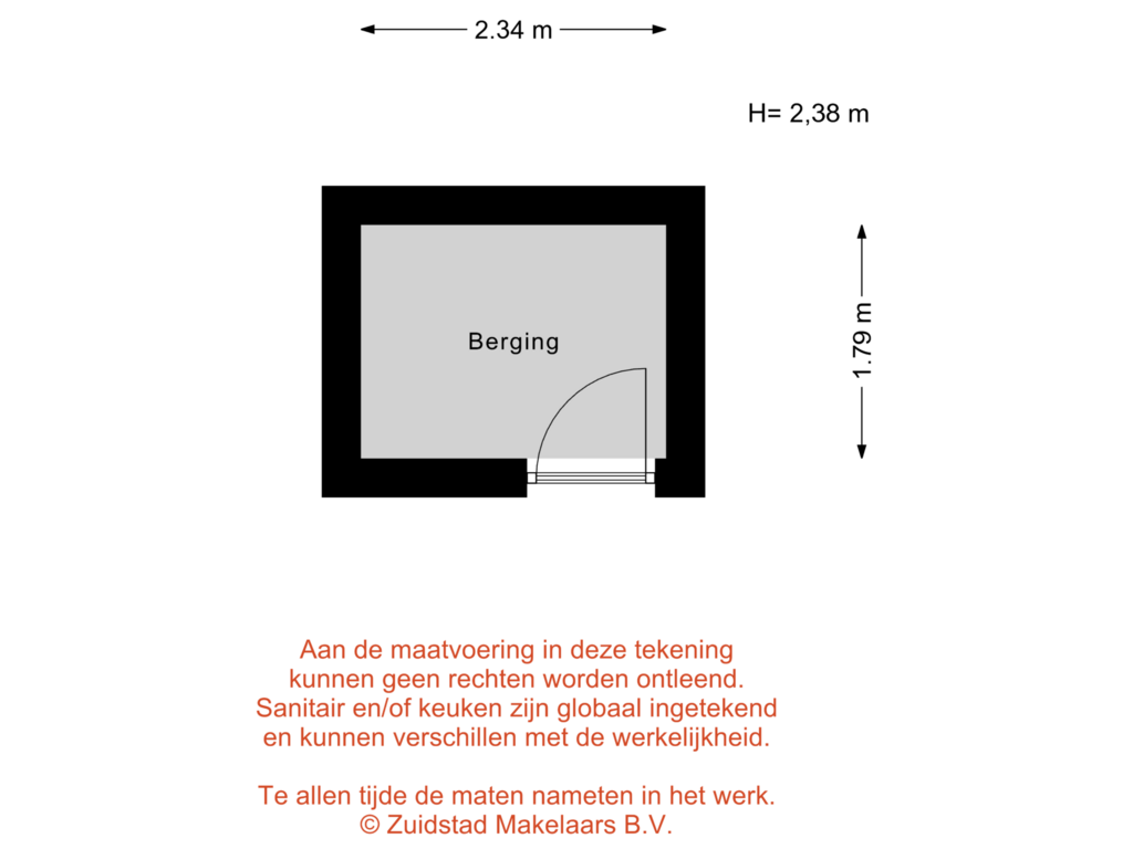 View floorplan of Zuidplein 564 - Berging of Zuidplein 564