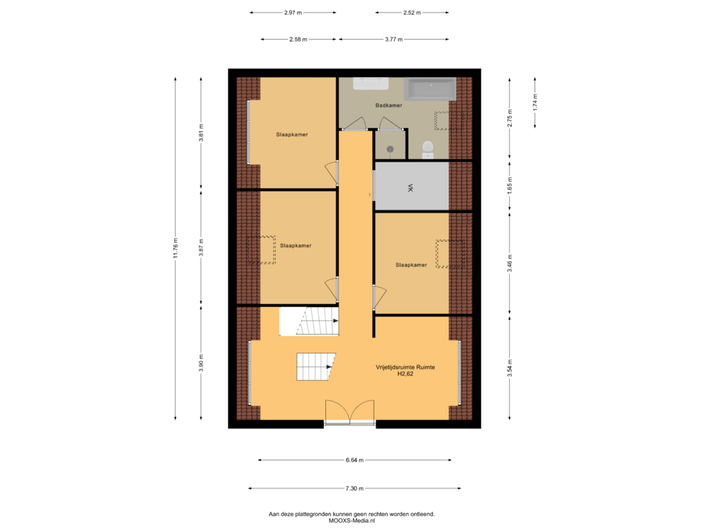 View floorplan of 1e Verdieping of Breestraat 4-A