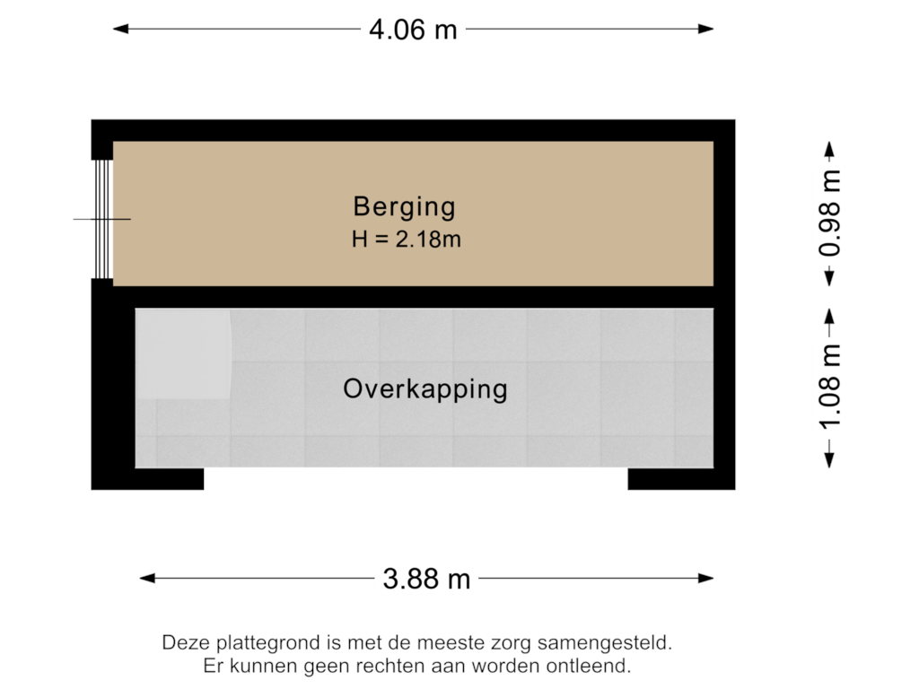 Bekijk plattegrond van Berging van Botterstraat 10