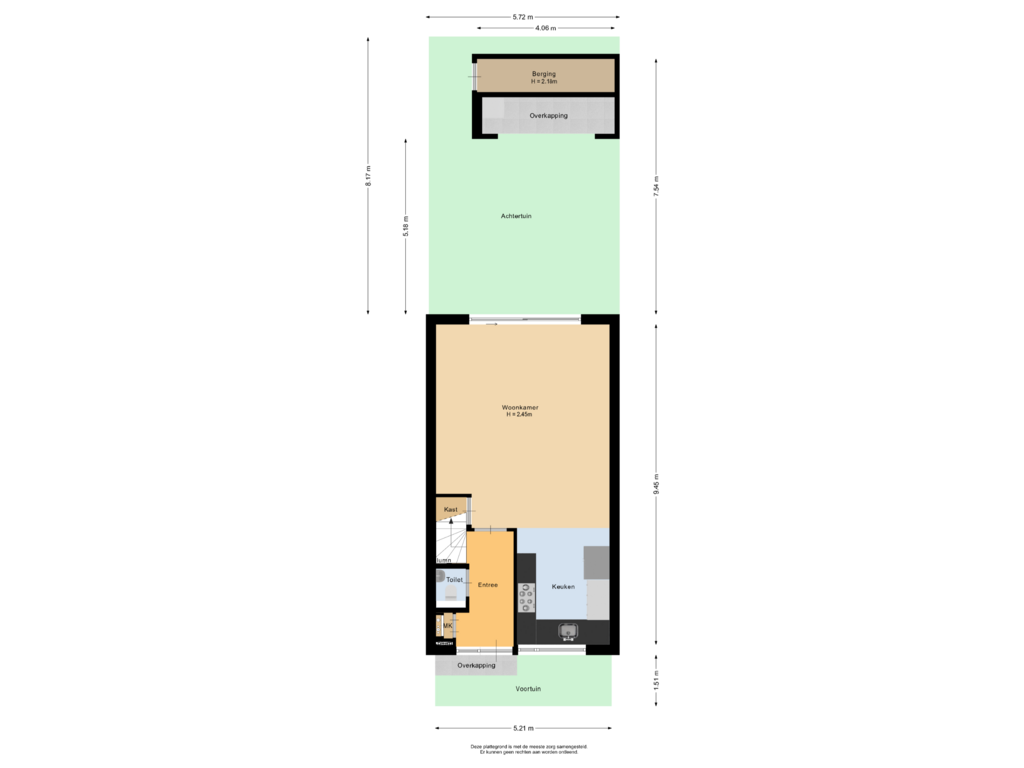 Bekijk plattegrond van Situatie van Botterstraat 10