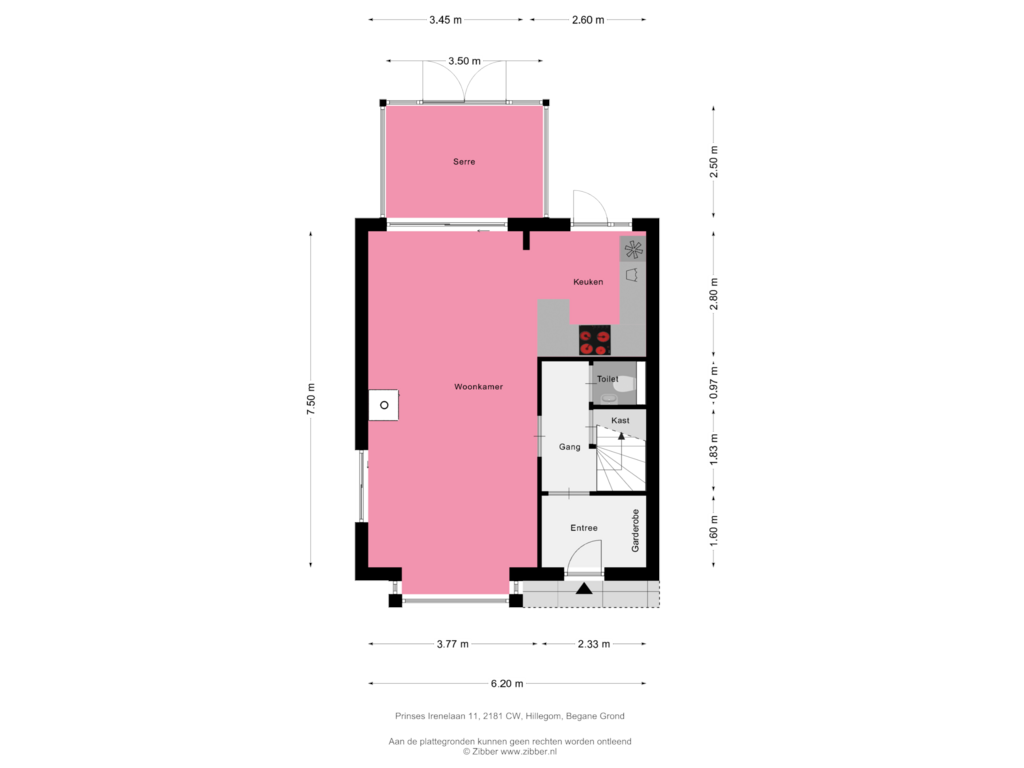 Bekijk plattegrond van Begane grond van Prinses Irenelaan 11