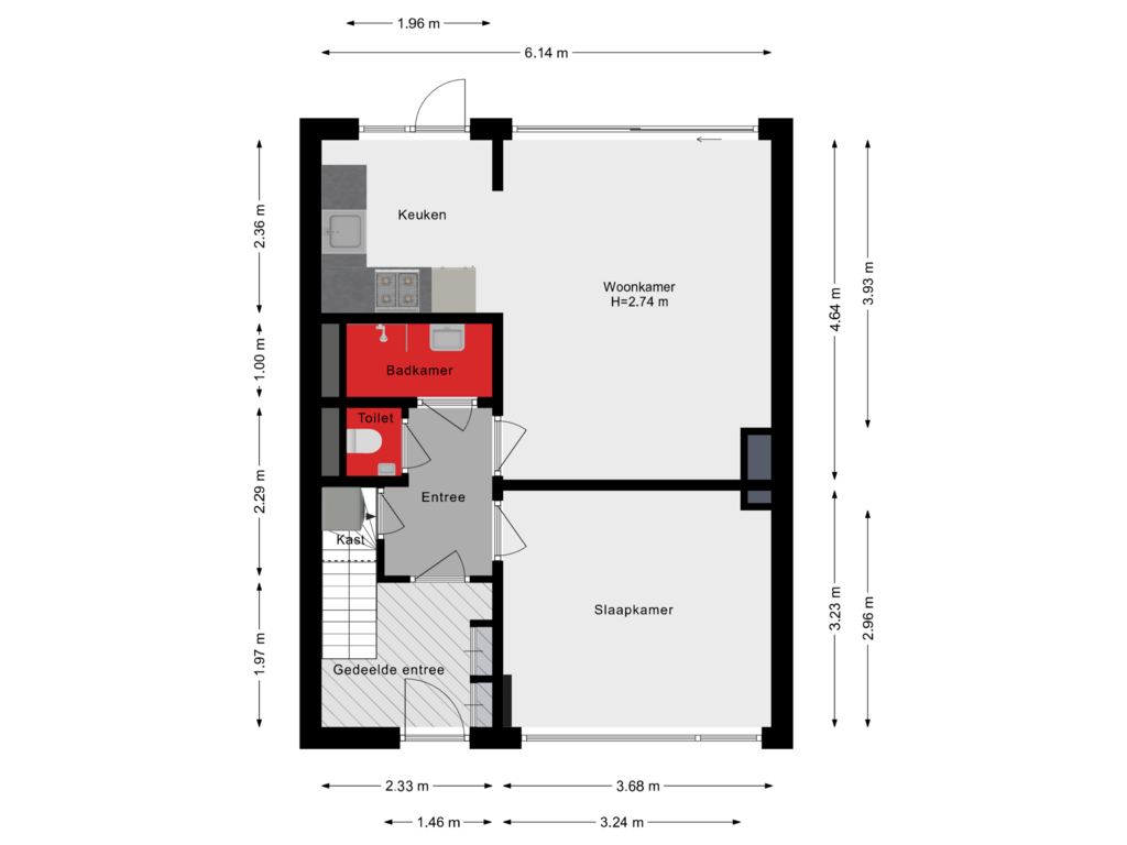 View floorplan of Woning of Zandstraat 55