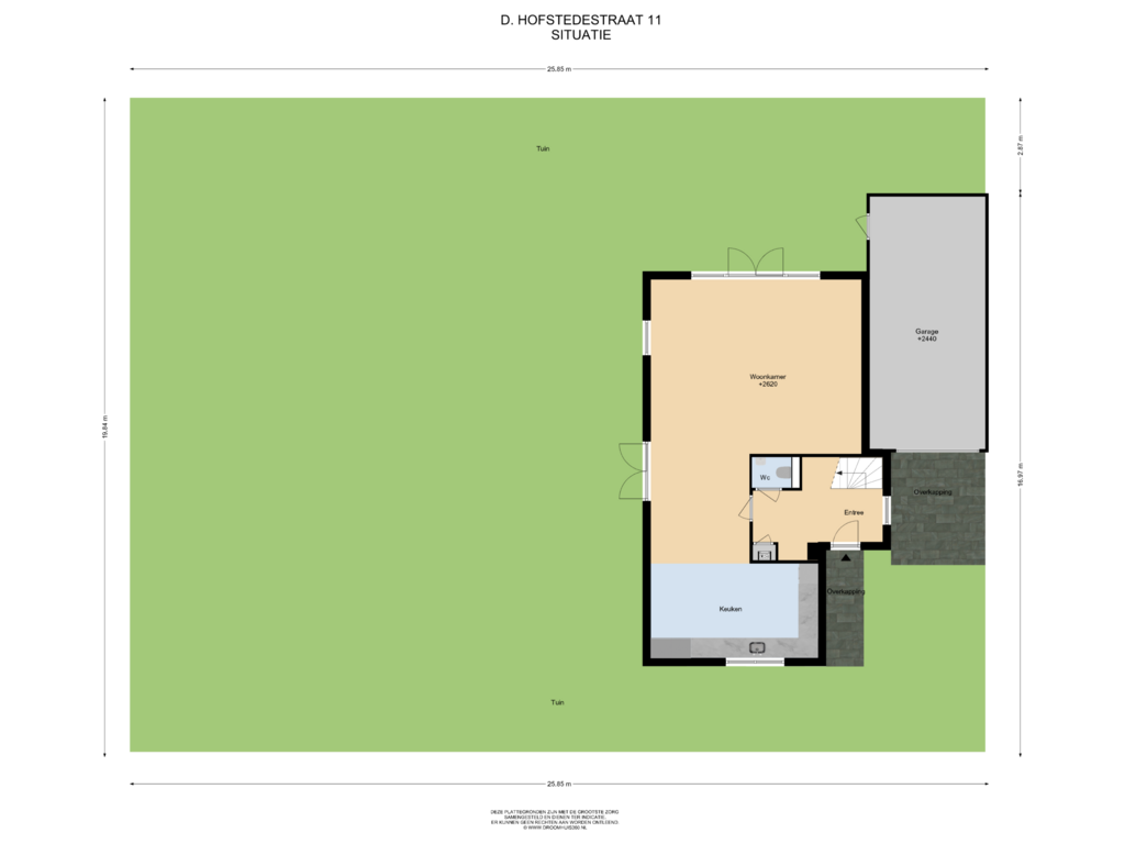 Bekijk plattegrond van Situatie van D. Hofstedestraat 11