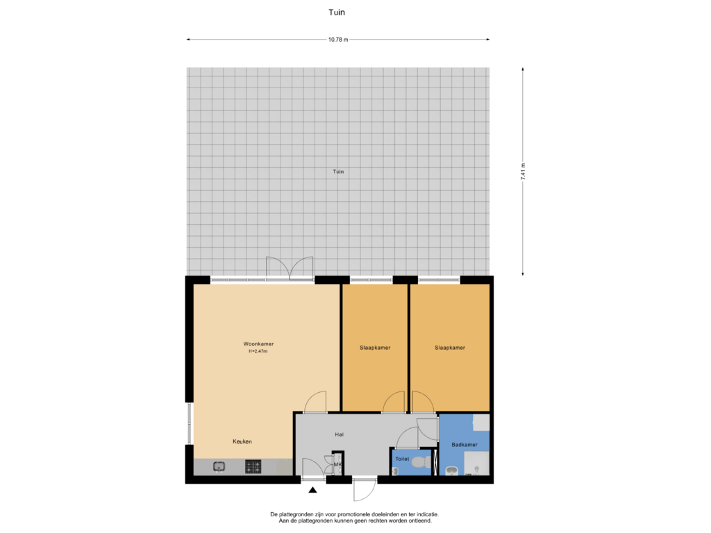 Bekijk plattegrond van Tuin van Laurierstraat 24