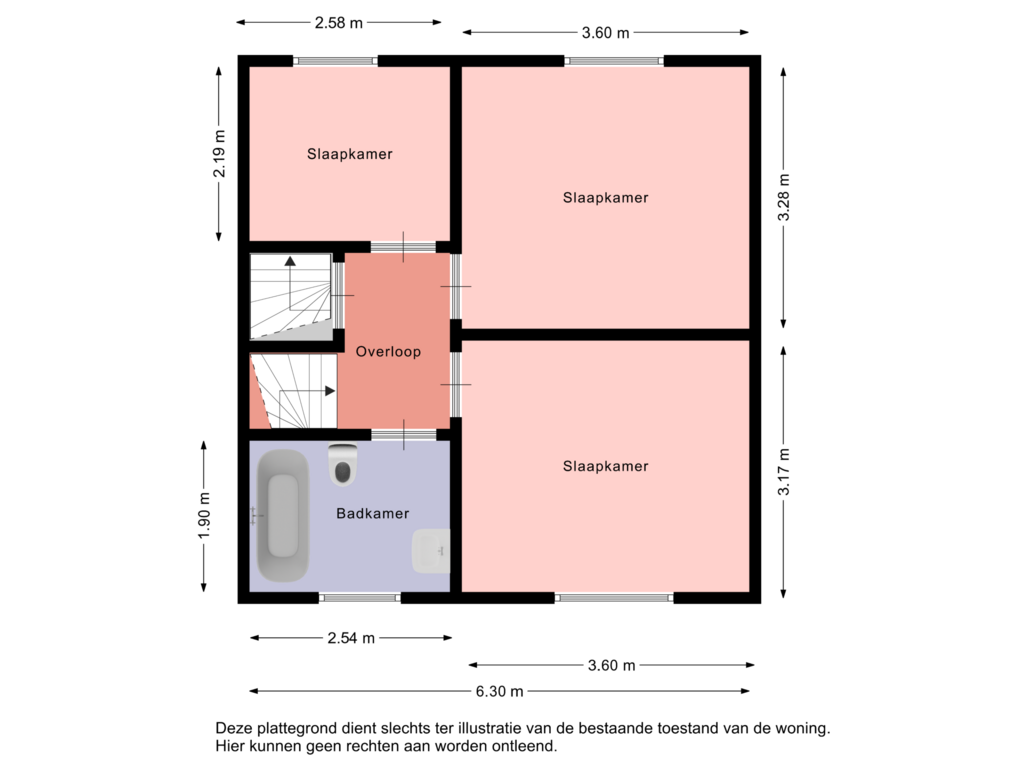 Bekijk plattegrond van Eerste verdieping van Beethovenstraat 38