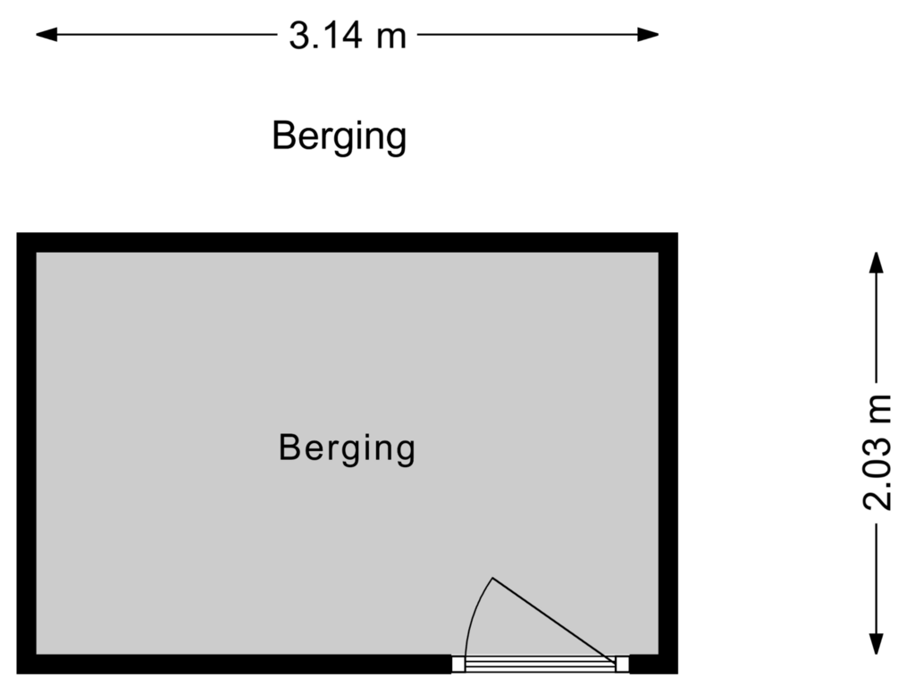 View floorplan of Berging of Noordsingel 52