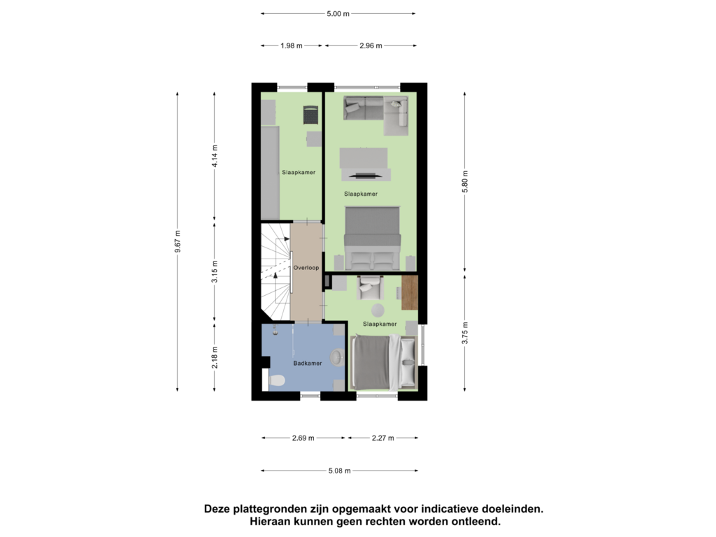 Bekijk plattegrond van Eerste Verdieping van De Sterreschans 1-C