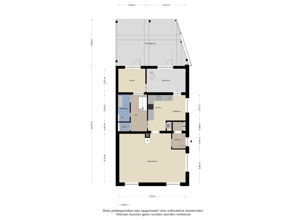 Bekijk plattegrond van Begane Grond van Leenderweg 35-A