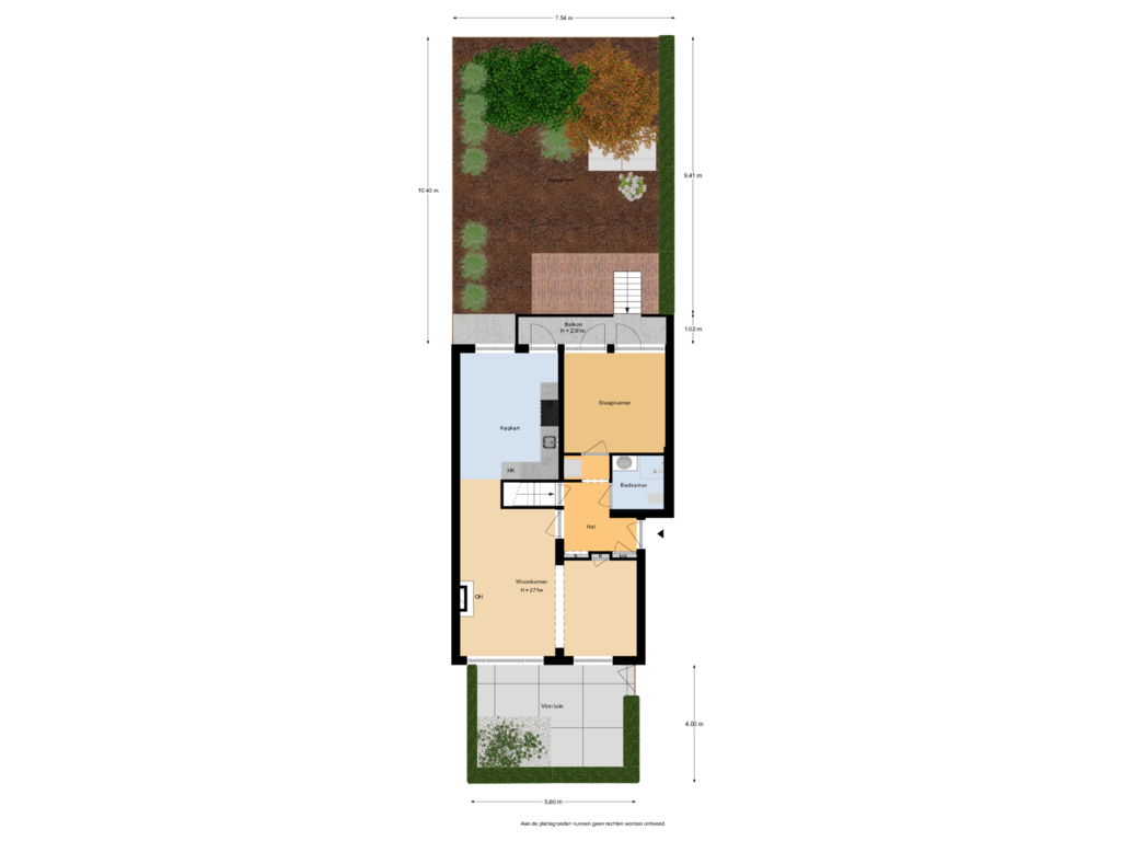 View floorplan of Situatie Begane Grond of Nolensstraat 49-A