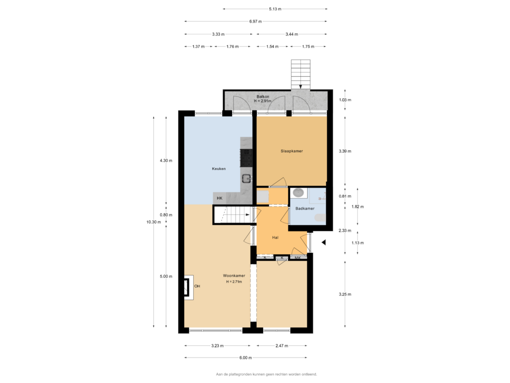 View floorplan of Begane Grond of Nolensstraat 49-A