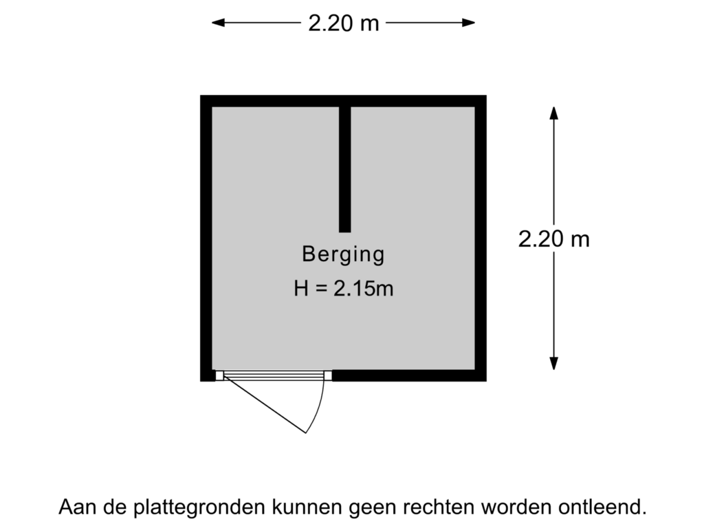 View floorplan of Berging of Nolensstraat 49-A