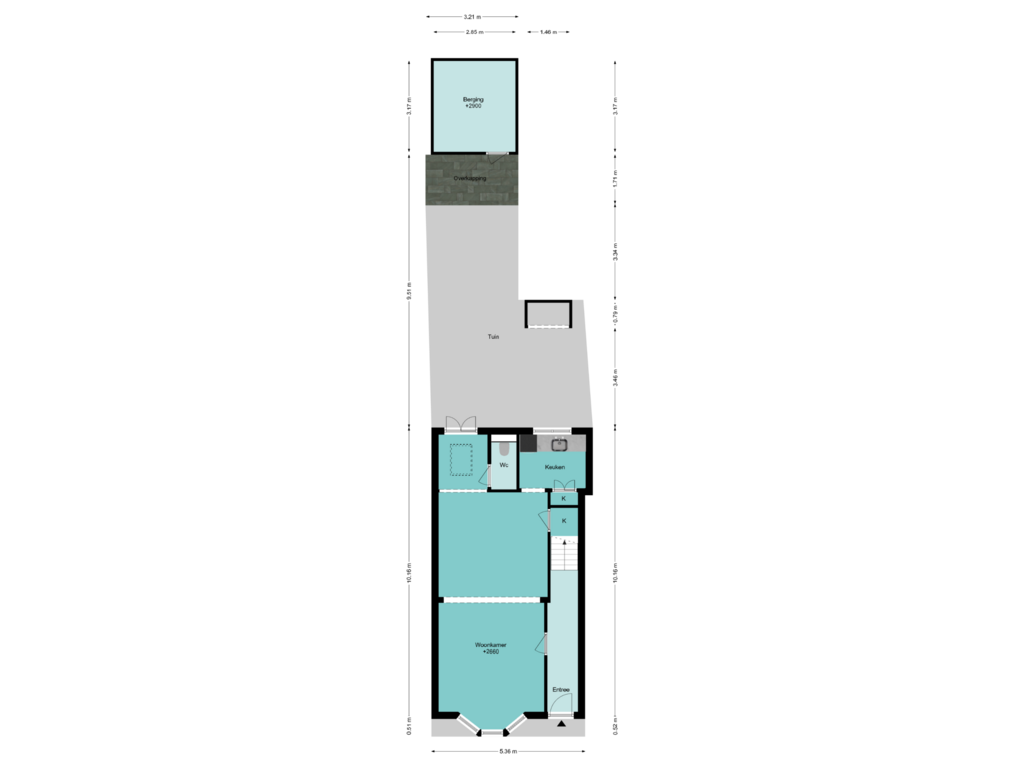 Bekijk plattegrond van Situatie van Koningsstraat 100