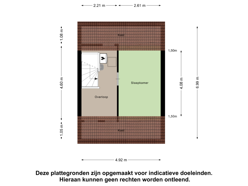 Bekijk plattegrond van Tweede Verdieping van Donk 15