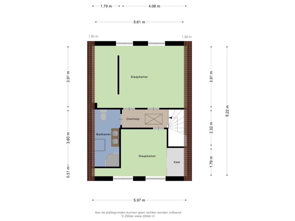 Bekijk plattegrond van Eerste Verdieping van Wilhelminastraat 13