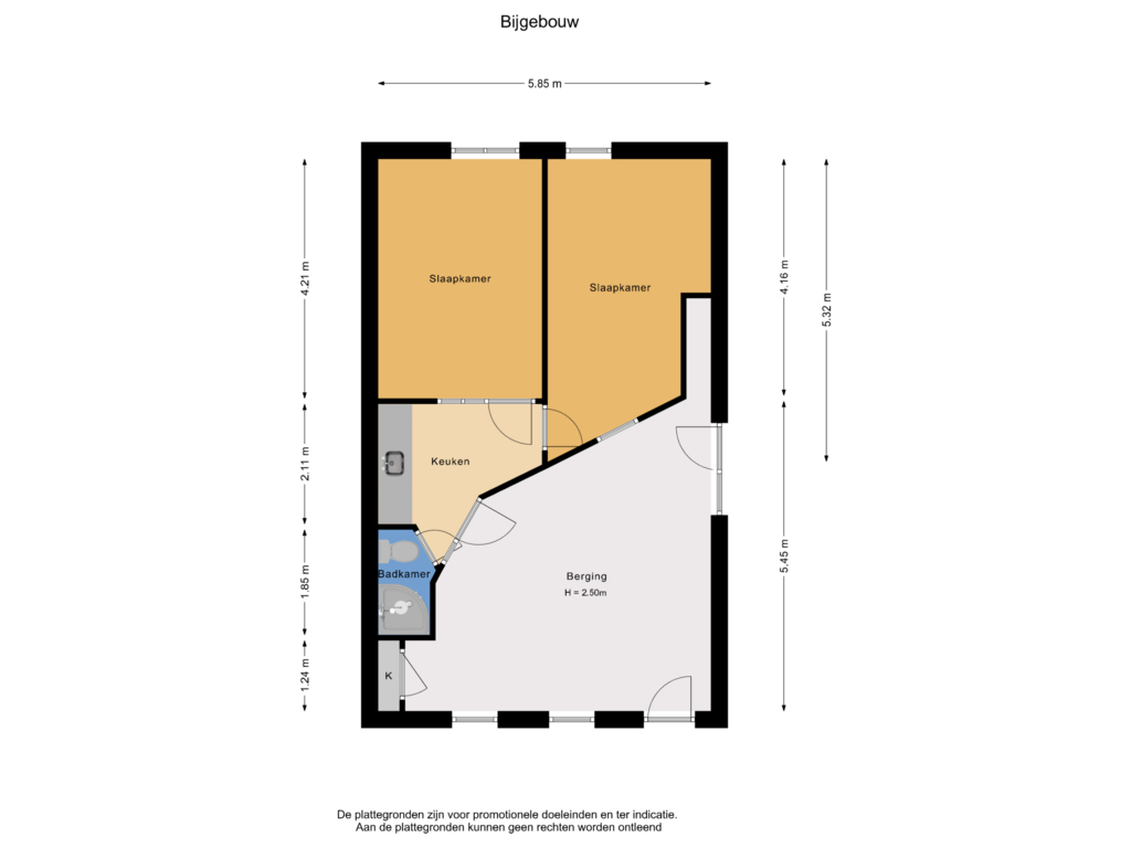 Bekijk plattegrond van Bijgebouw van Weurtseweg 93