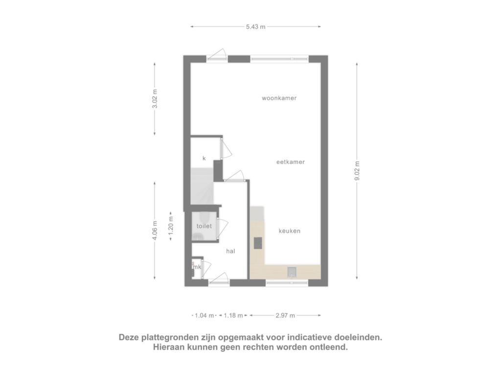 Bekijk plattegrond van Begane grond van Haver 54