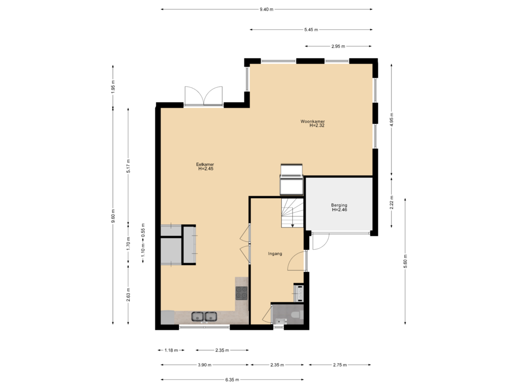 View floorplan of Begane grond of Randveen 2