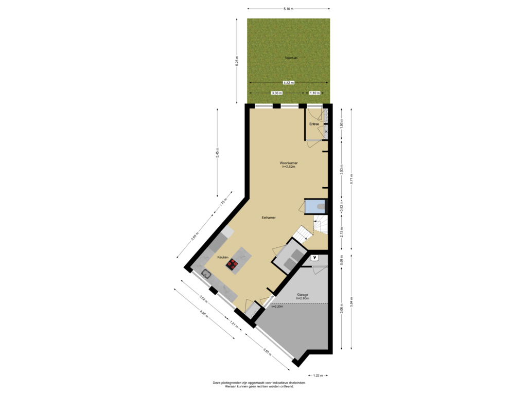 View floorplan of Begane grond + Tuin of Laan van Middenburg 19-C