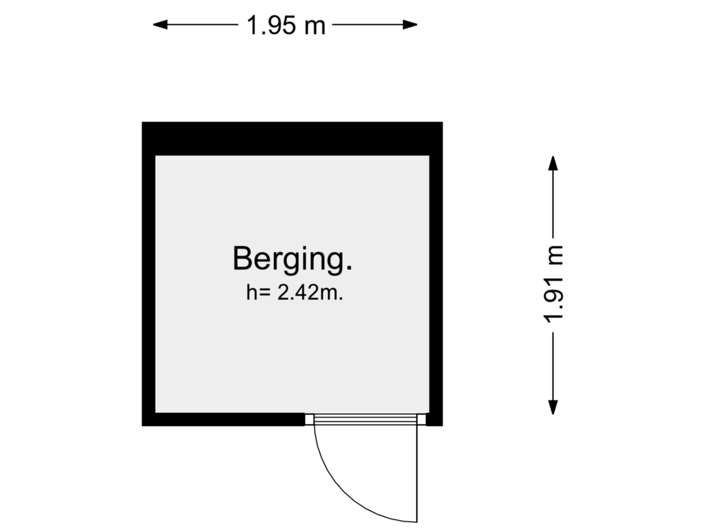 Bekijk plattegrond van Berging van Camera Obscurastraat 121