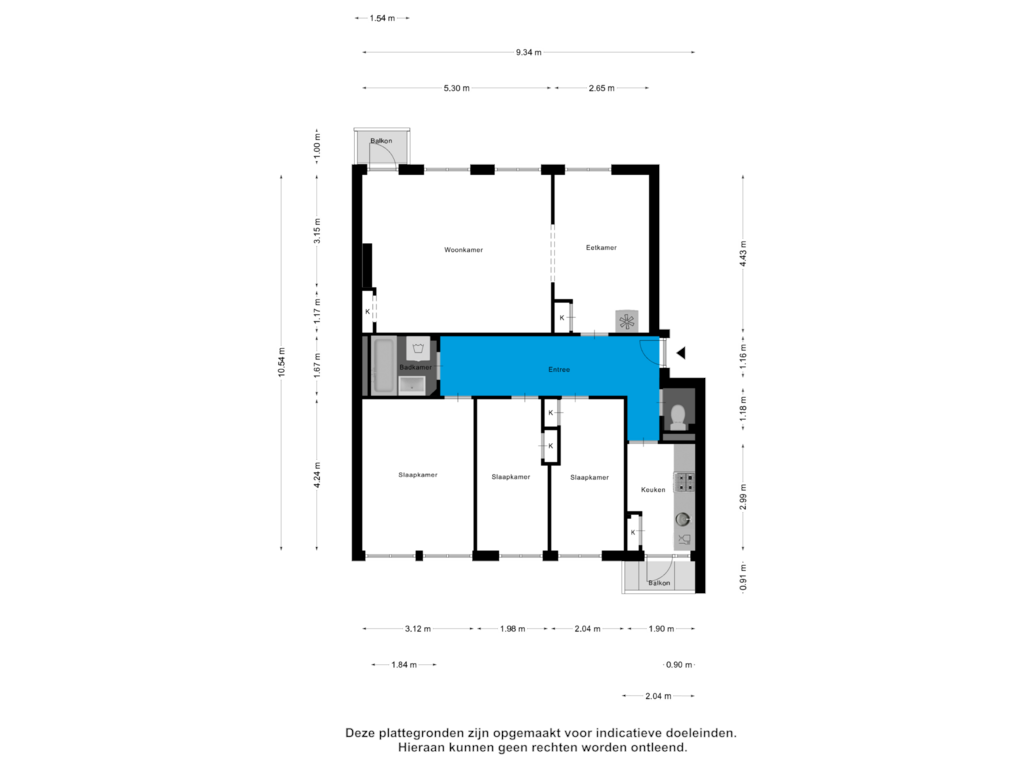 View floorplan of Appartement of Graaf Hendrik III laan 131-C