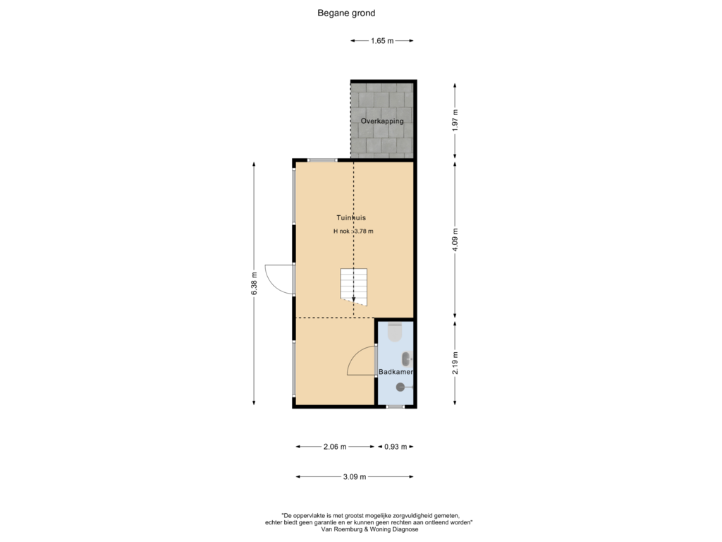 Bekijk plattegrond van Tuinhuis van Nieuwendammer Molenpad 15