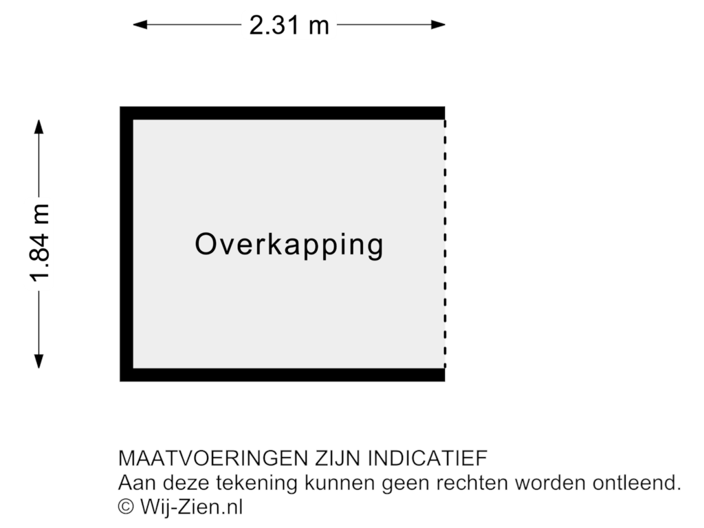 Bekijk plattegrond van Overkapping van Lariksdreef 1