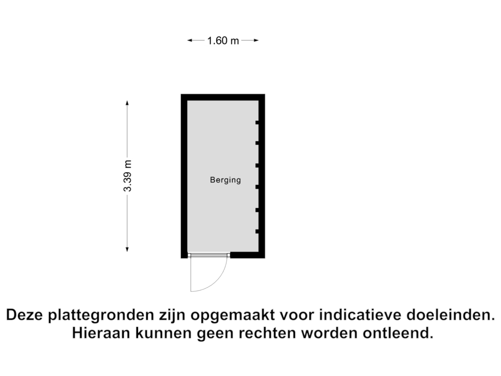 View floorplan of Berging of Atjehstraat 74-B