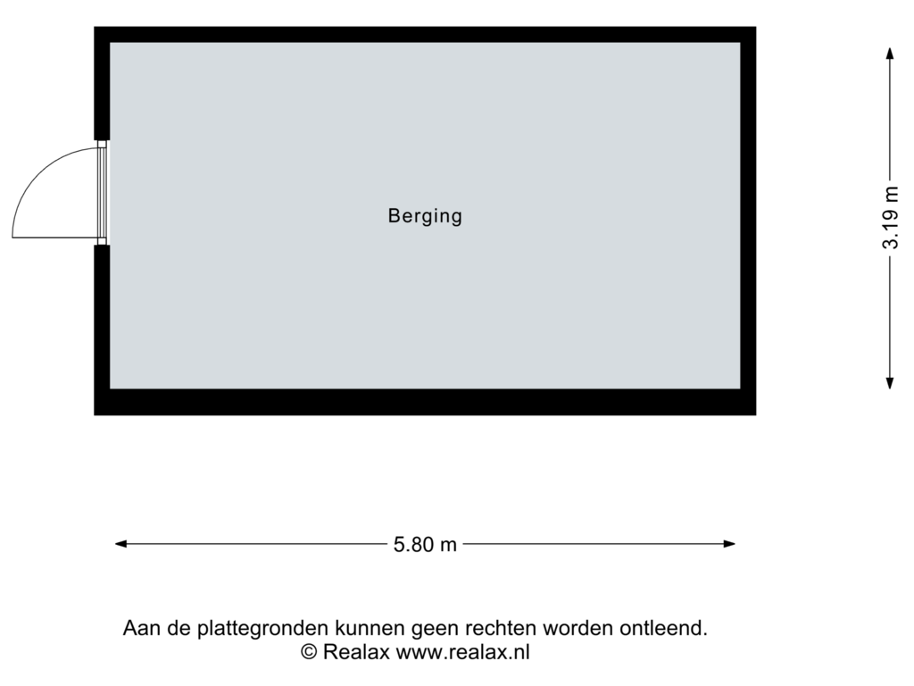 Bekijk plattegrond van Berging van Spoorstraat 38-D