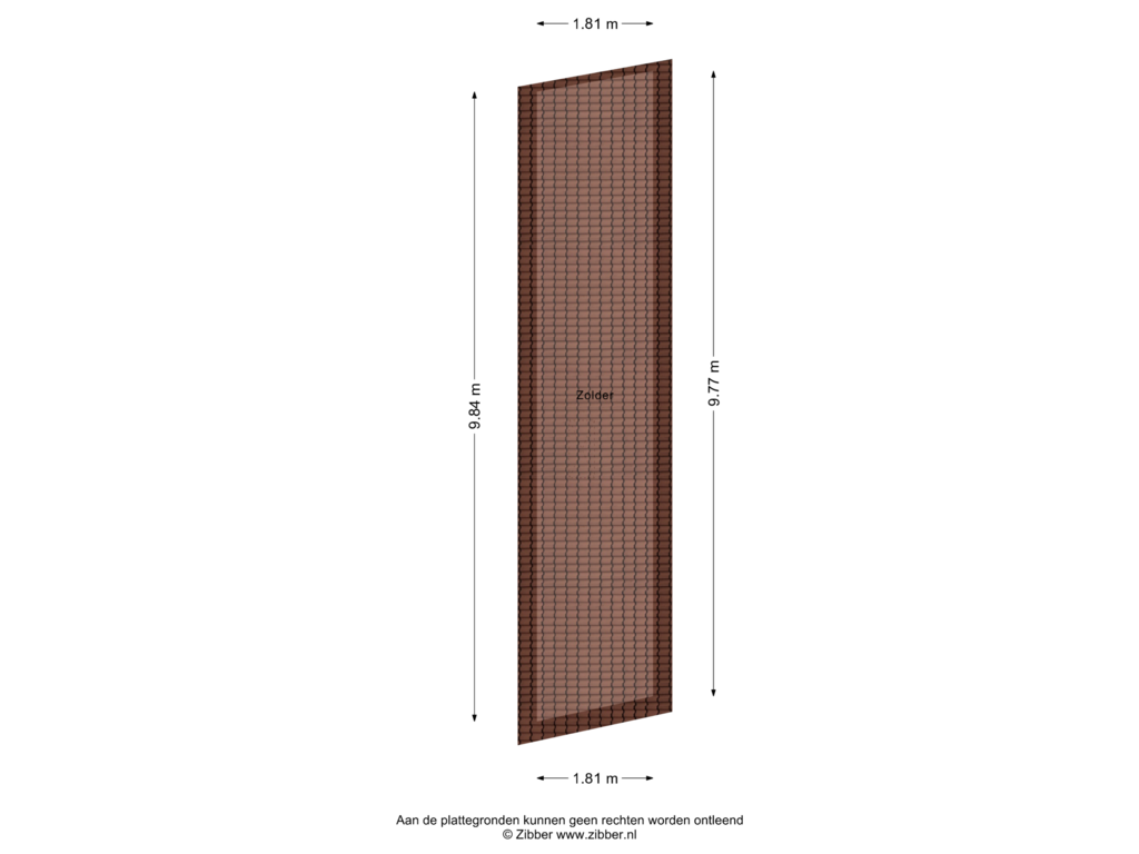 View floorplan of Zolder of Haverstraat 5