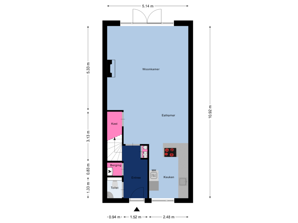 View floorplan of Begane Grond of Kees en Henny de Ruijterstraat 16