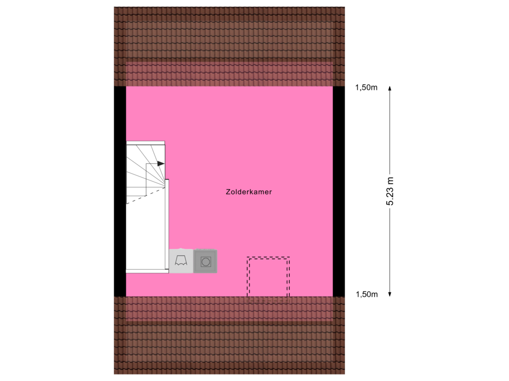 View floorplan of Tweede Verdieping of Kees en Henny de Ruijterstraat 16